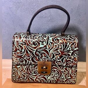 NWT Patricia Nash Leather Chauny Satchel with Detachable Strap